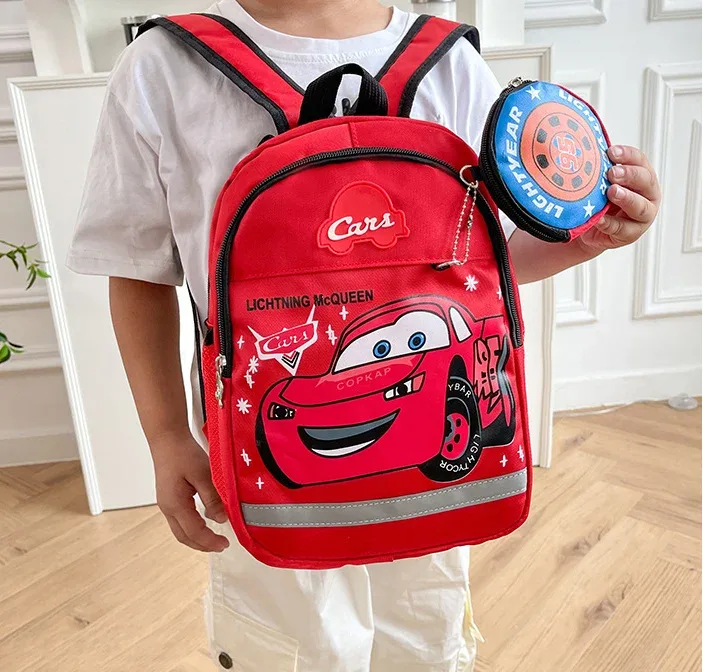 nouveau sac à dos multifonctionnel tendance pour garçon, motif lightning mcqueen, idéal pour l'école et les voyages, imperméable