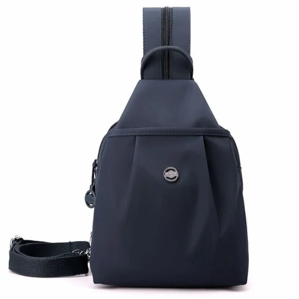 sac à dos décontracté en tissu oxford, grande capacité, sacs de poitrine multicouches, sac de voyage imperméable polyvalent unisexe
