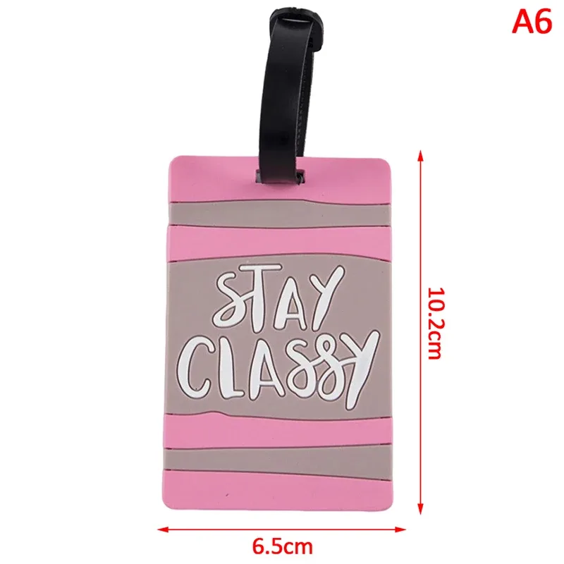 étiquettes de bagage en silicone de style dessin animé, étiquette de voyage portable, étiquette de valise, lettre créative, pas votre sac, accessoires de voyage mignons, mode