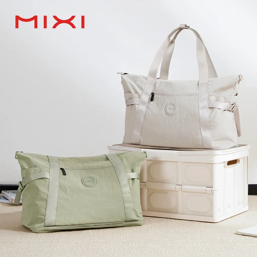 sac de voyage extensible mixi pour femmes, grand format, imperméable, léger, sac de week-end avec compartiment