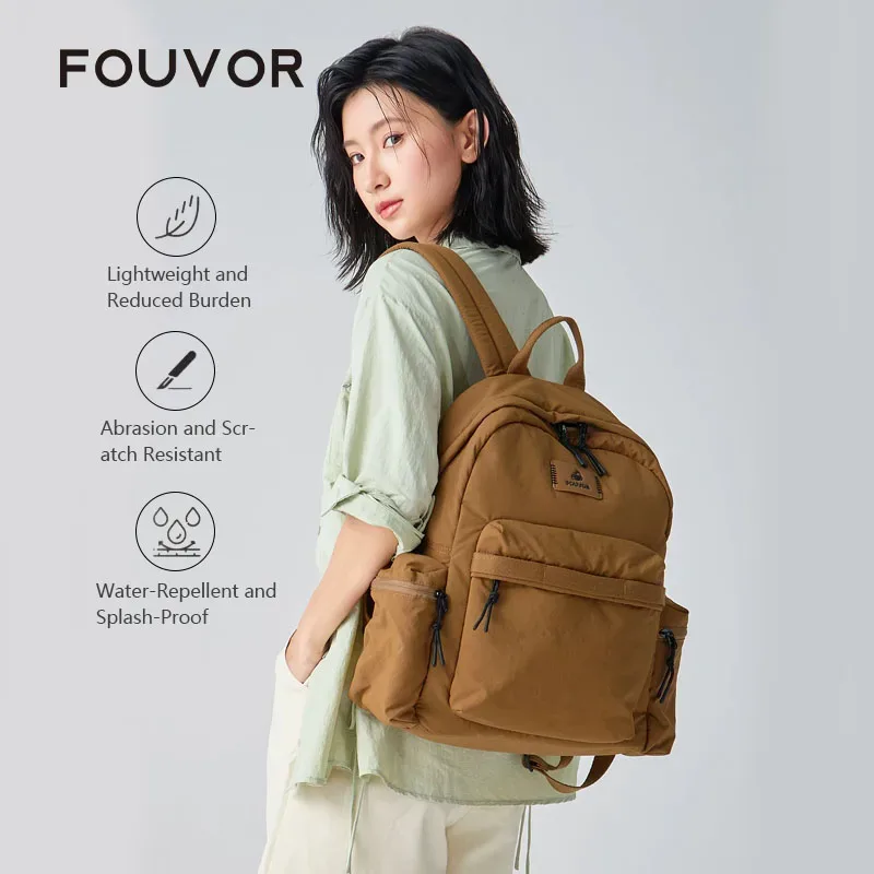 sac à dos tendance fouvor 2026 pour femme, léger, décontracté, pour voyage, étudiant, école, trajets urbains, cabine, 3072-05