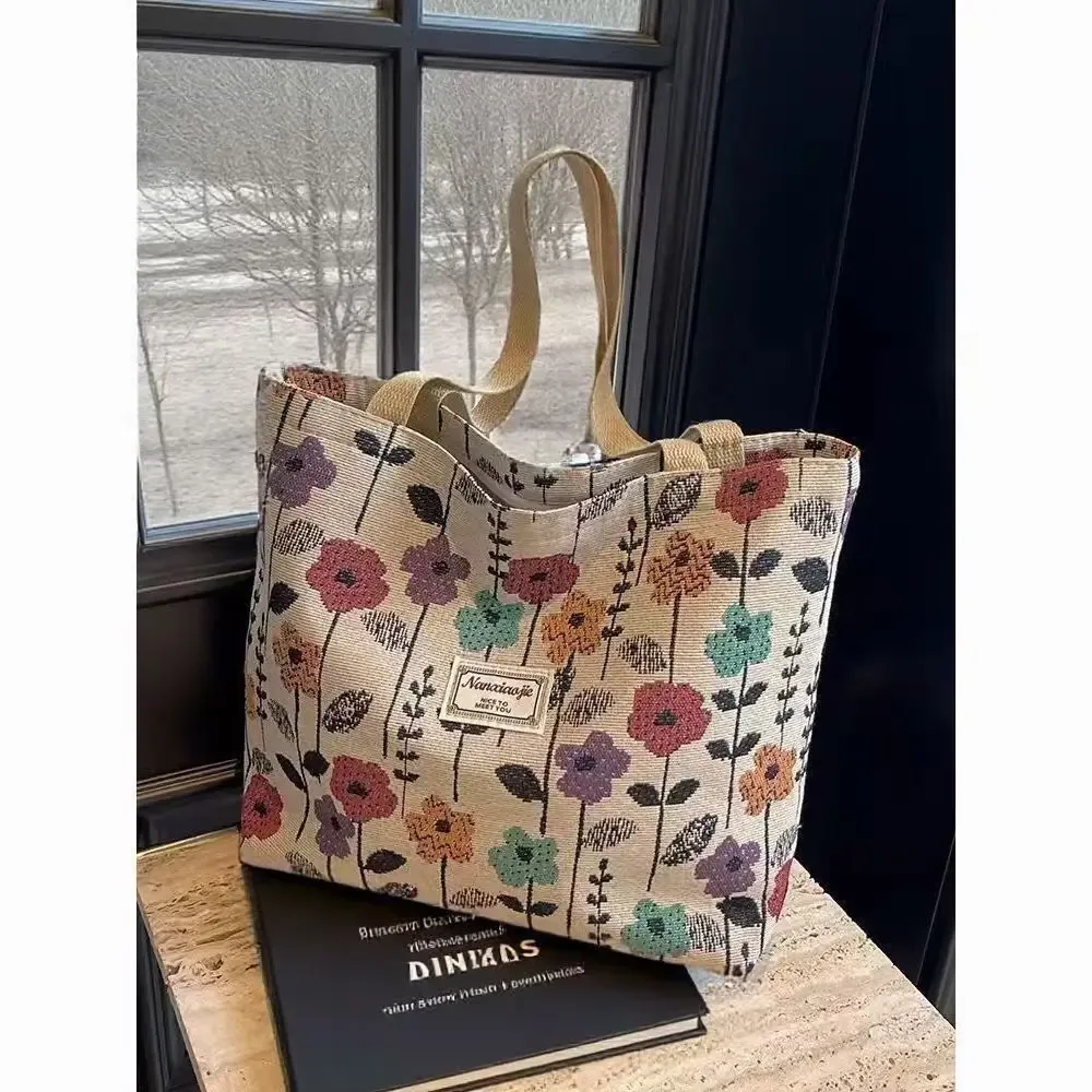 sacs à bandoulière grande capacité pour femmes, sac en toile style ins, sac fourre-tout pour cours, trajets quotidiens et shopping