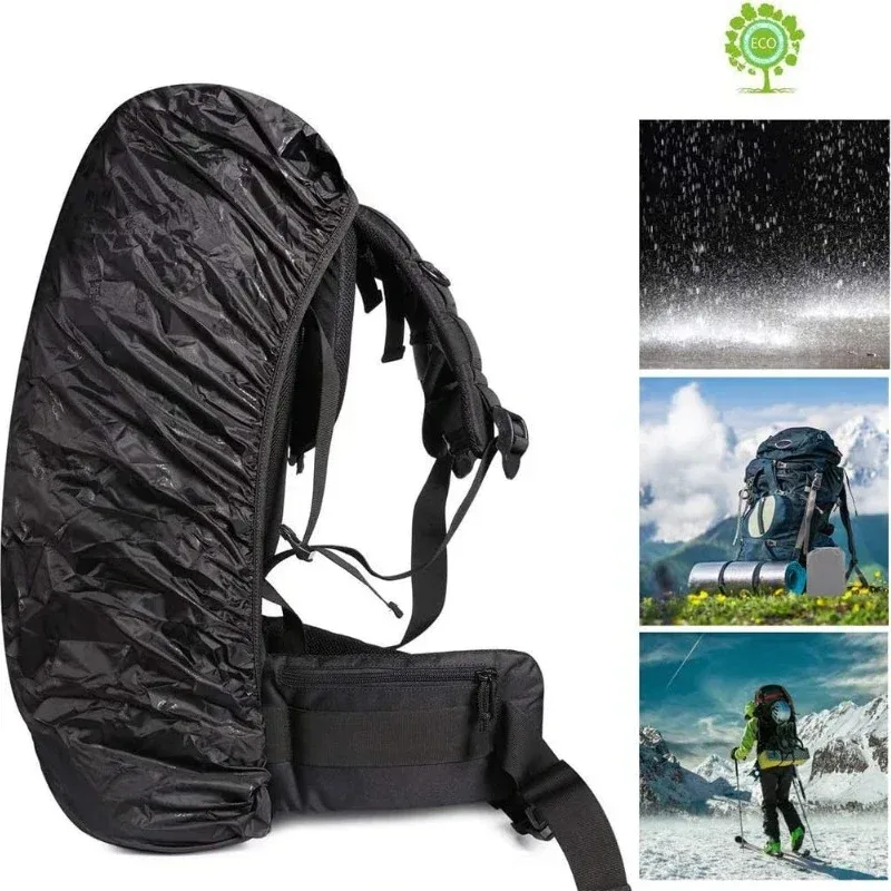 juste imperméable noire pour sac à dos, idéale pour la randonnée, le camping, les voyages, le cyclisme, les activités en plein air