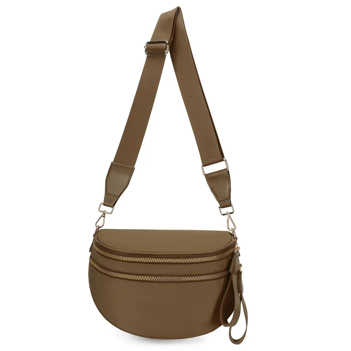 sac banane à carreaux pour femmes, sac banane décontracté, grande capacité, sangle réglable, sac à bandoulière simple pour maman, fourre-tout de voyage quotidien