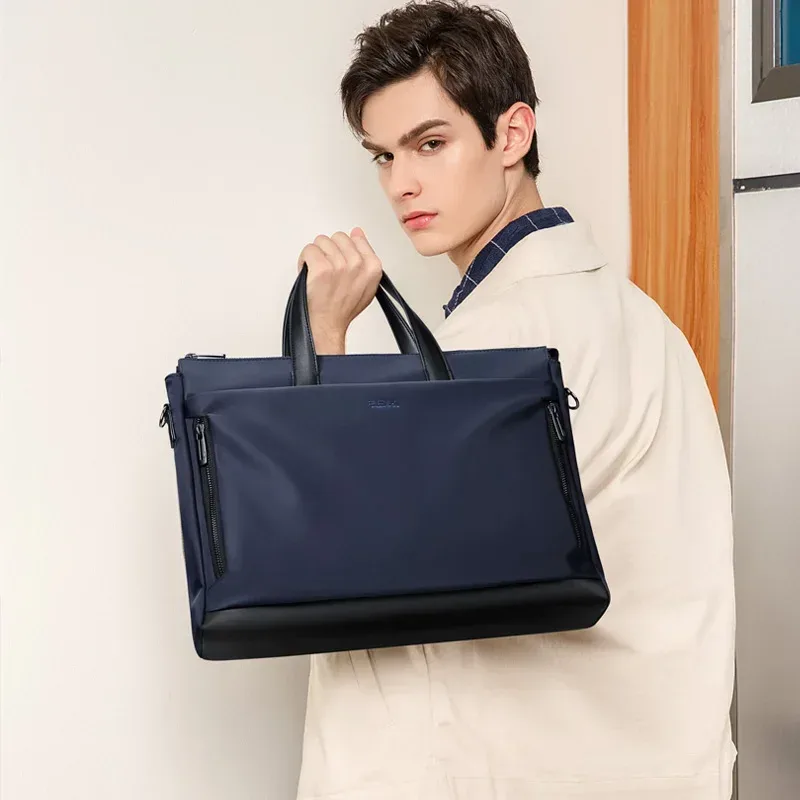 porte-documents de golf en nylon avec poignée en cuir, sac à bandoulière, sacs pour ordinateur portable de bureau pour hommes, sacs à main étanches de 15 pouces