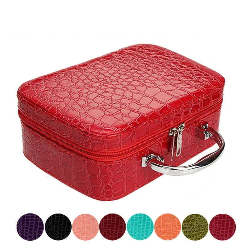 Trousse de maquillage pour femmes, sac à cosmétiques, sac de voyage de bonne qualité, boîte de beauté, bijoux, boîte à outils, cadeaux de vacances