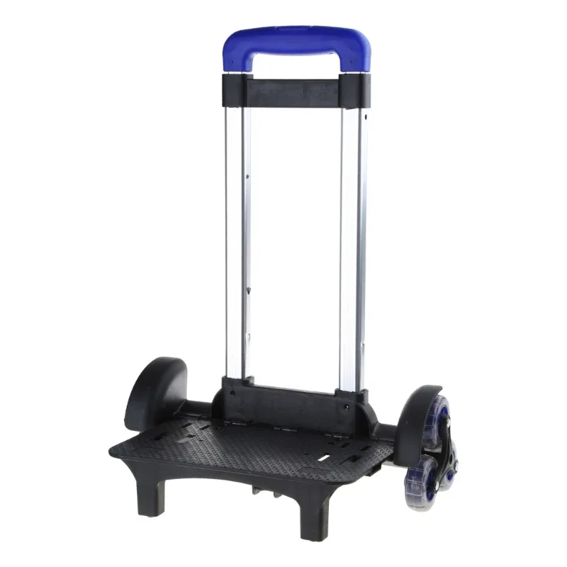 chariot de sac à dos en alliage d'aluminium avec 6 chariots pliables, chariot à main à roulettes pour sac à dos de bagages, sacs d'école