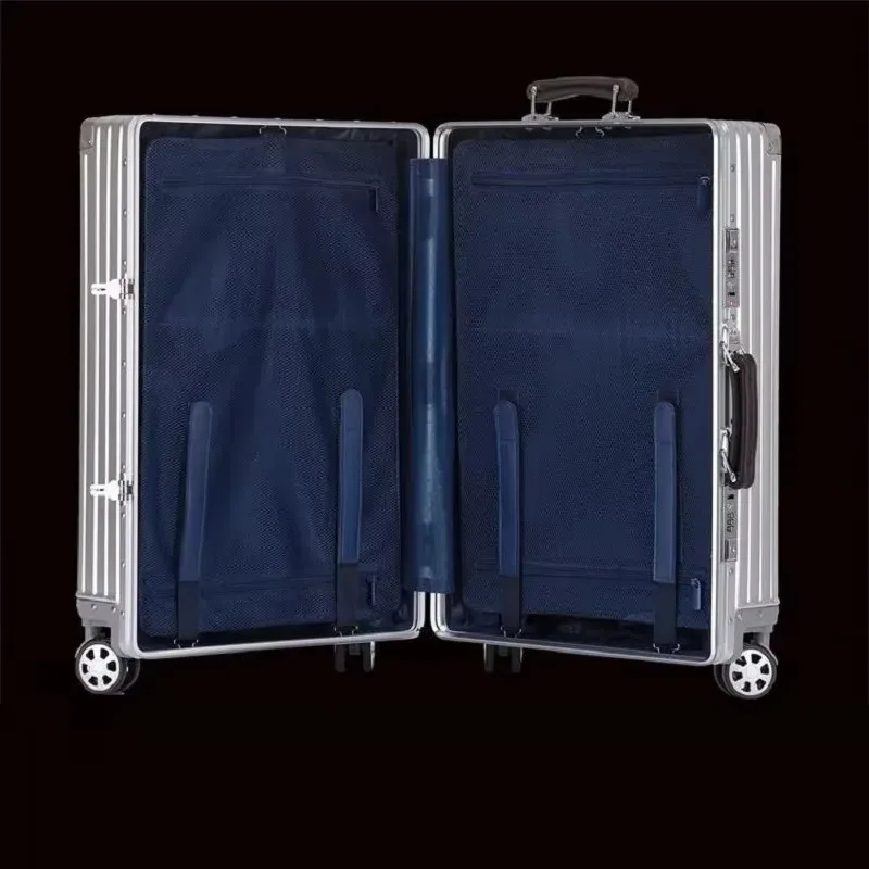 valise de voyage en alliage aluminium-magnésium 20/24/26/29 pouces, valise à roulettes, bagage à main, valise cabine