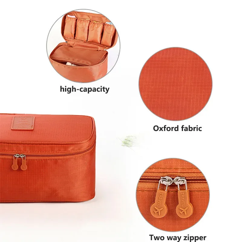 sac de rangement portable multi-couches pour lingerie de voyage pour femmes, organiseur de sous-vêtements, pochette étanche compartimentée pour chaussettes et soutiens-gorge, étui de voyage