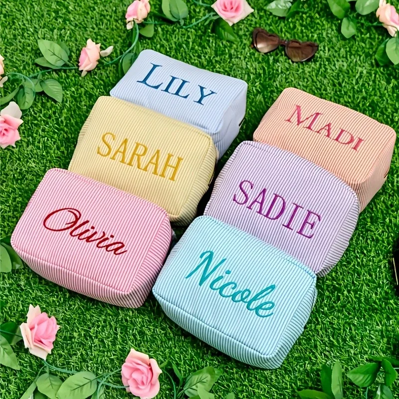 pochette à maquillage personnalisée, cadeau de mariage, cadeau personnalisé pour demoiselle d'honneur, cadeau de mariage, trousse de toilette de voyage, trousse à maquillage