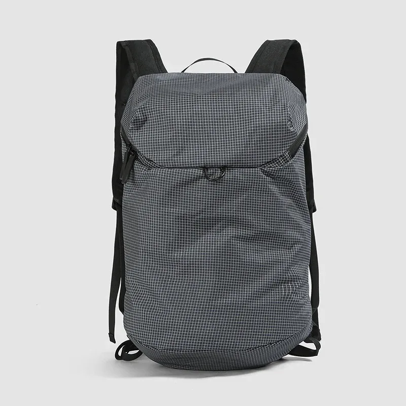 sac à dos décontracté en nylon léger à carreaux pour les trajets quotidiens, les voyages, les étudiants – tendance, simple et résistant à l'usure