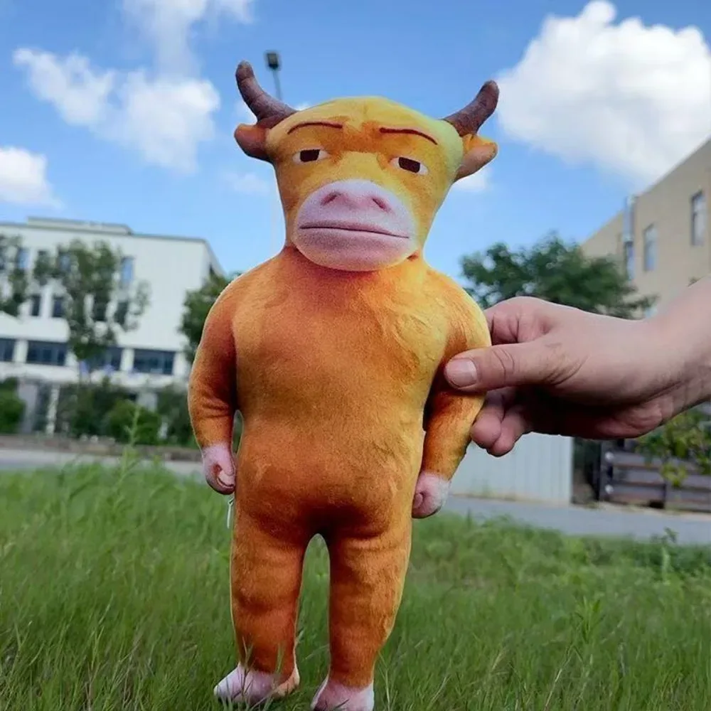 porte-clés pendentif en peluche niu lai, jouet abstrait de dessin animé pour la décoration de sacs à dos, objet de décoration de bureau anti-stress, cadeau de collection