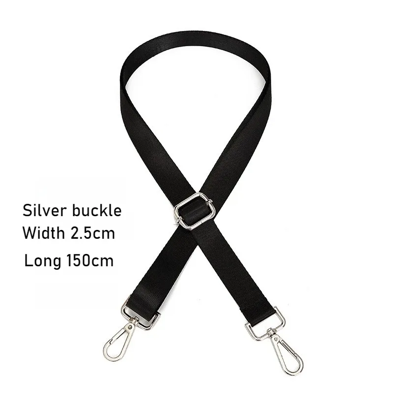sangle de sac à bandoulière en nylon noir, ceinture détachable de remplacement réglable pour femmes et hommes, sacoches à poignée, ceinture de sac à main