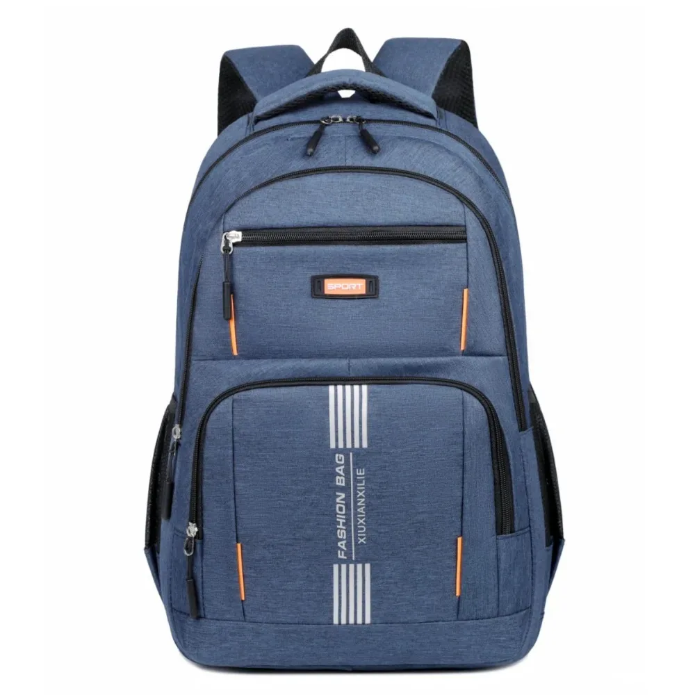sac à dos multi-couches de style neutre avec poches superposées, sac à dos décontracté pour les voyages d'affaires, sac pour ordinateur portable, imperméable