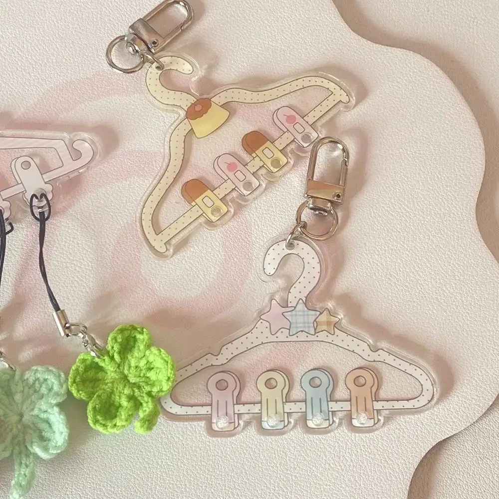 porte-clés mousqueton en acrylique pour vêtements, pendentif pour sac à dos, breloques pour sac, décor manuel coréen, porte-clés créatif de dessin animé