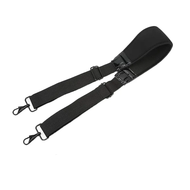 sangle d'épaule épaisse pour appareil photo/ordinateur, absorbe les chocs, avec boucle métallique élastique, soulagement de la pression, remplacement pour sacs à dos