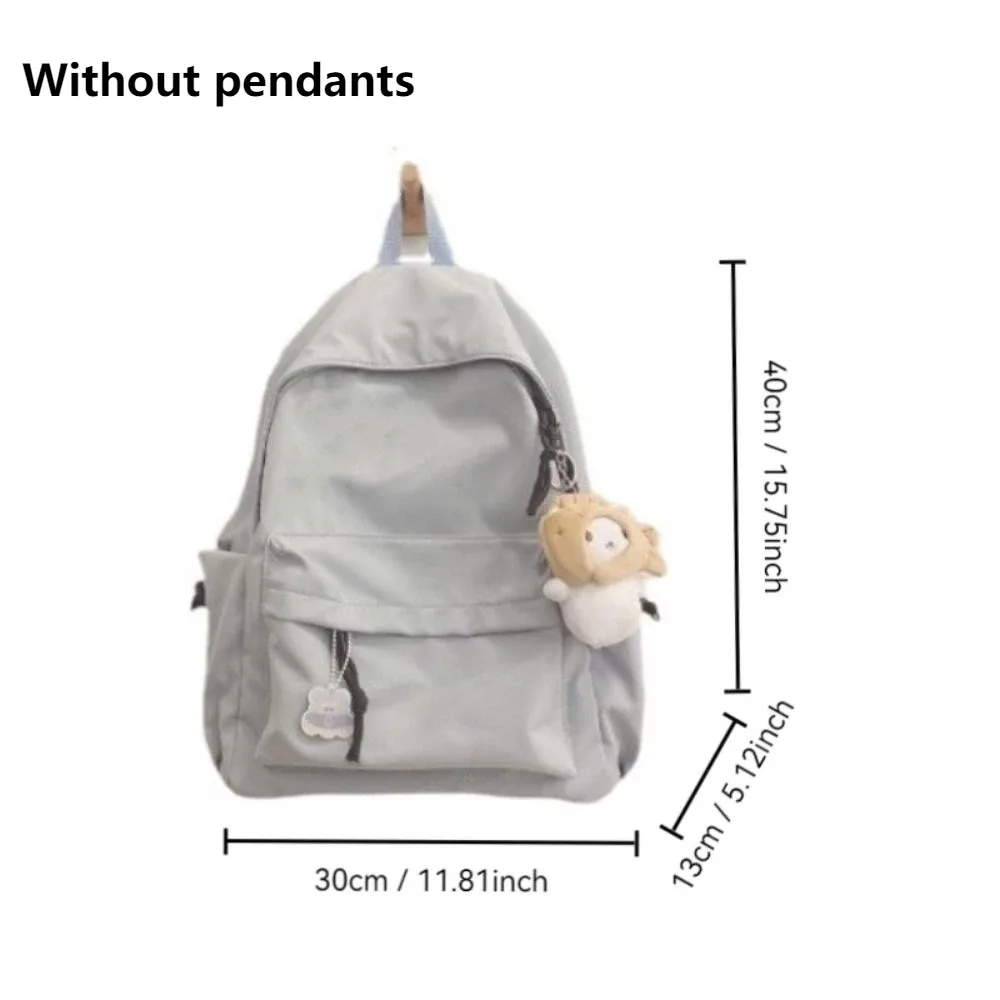 nouveau sac à dos pour lycéens, grande capacité, couleur unie, sacs d'école imperméables, sac à dos de voyage pour filles