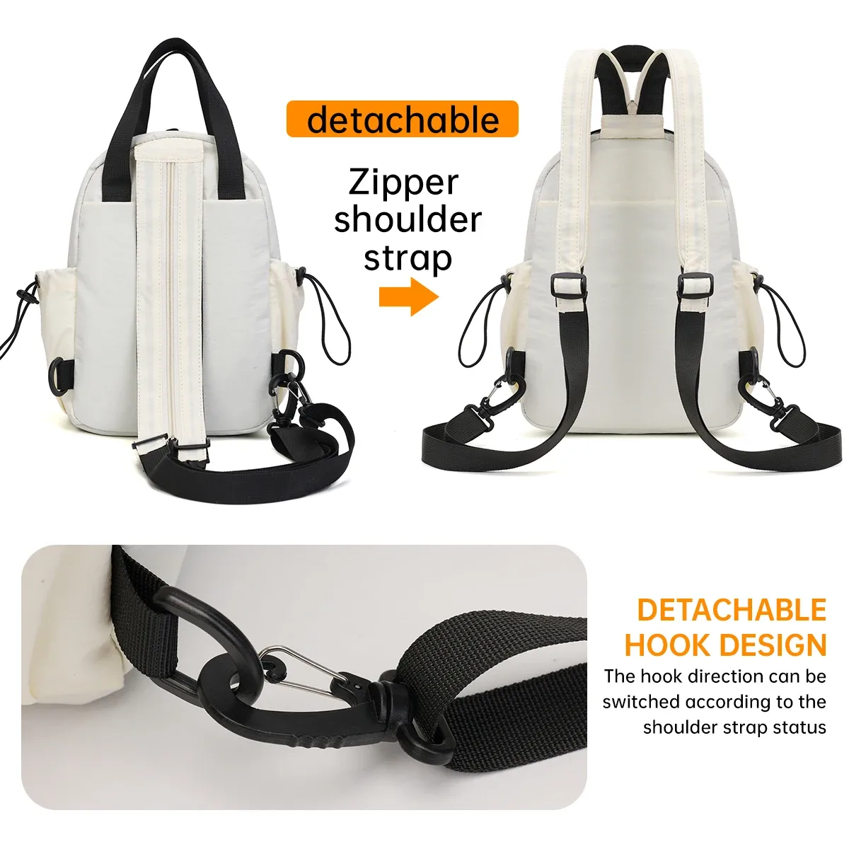 sac de poitrine pour étudiant, sac bandoulière, sac de voyage multifonctionnel double usage pour femme, léger, tendance, sac à dos polyvalent pour les trajets quotidiens