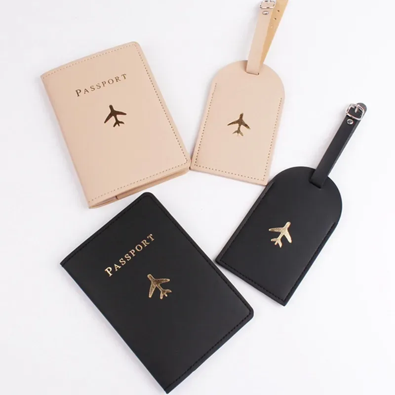 Femmes hommes passeport couverture sacs passeport titulaire étui voyage essentiels étiquette de bagage pour voyage bagages étiquette valise étiquettes