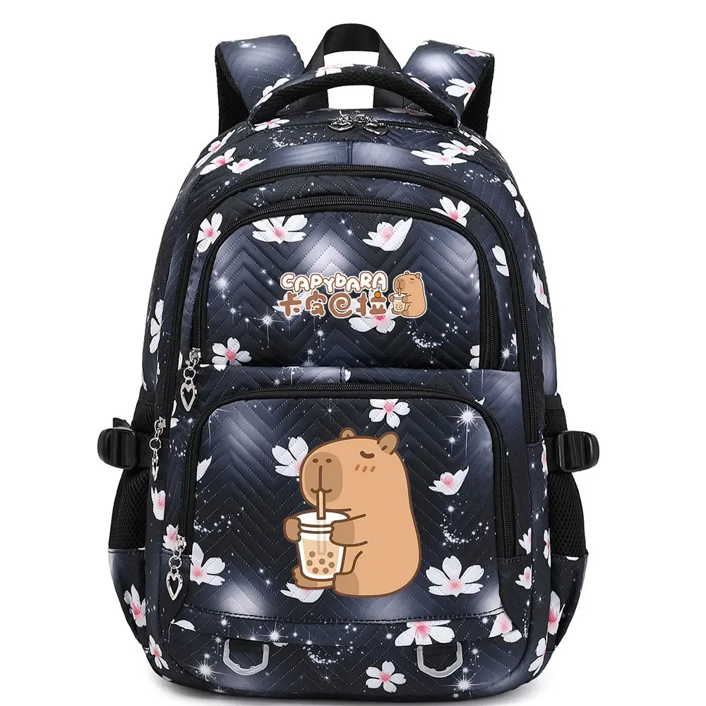 mignon capybara étudiant sac à dos étanche filles enfants retour à l'école livre sacs adolescents cartables femmes voyage sac à dos mochila