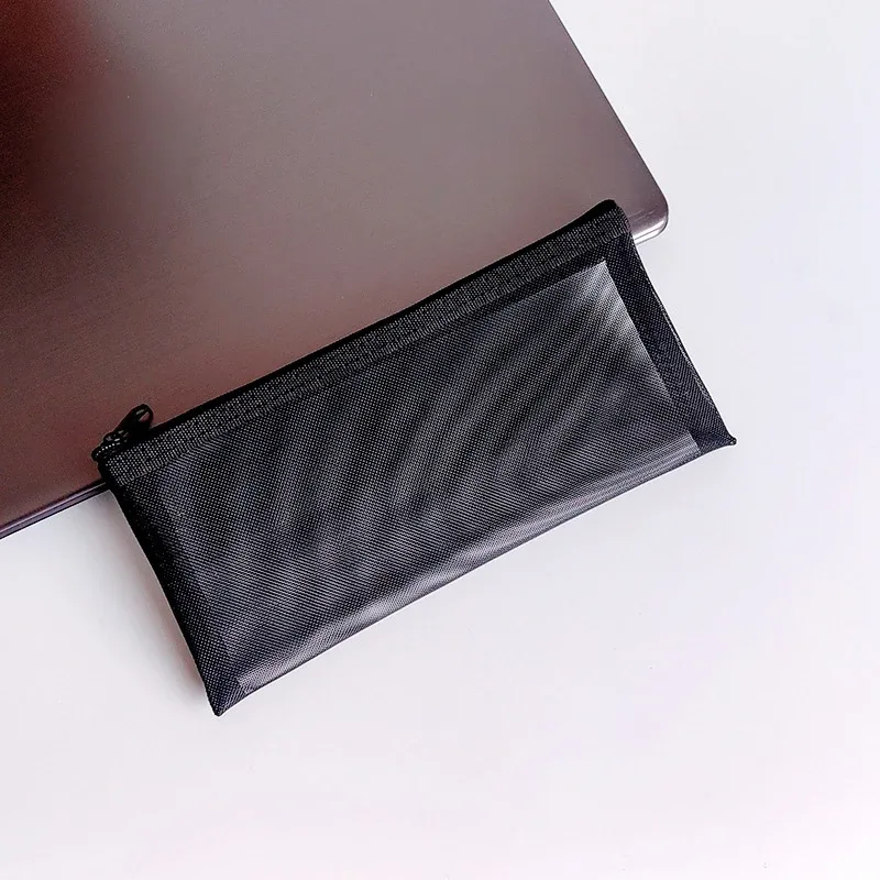 pochette de maquillage pour rouge à lèvres, sacs de rangement pour pinceaux de maquillage, trousse à crayons en maille transparente pour étudiants, organisateur de cosmétiques de voyage pour femmes