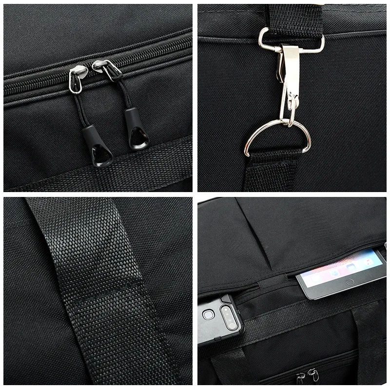 sac de voyage portable grande capacité, sac à main étanche en nylon, sac à bandoulière décontracté pour l'extérieur, logo personnalisé avec nom imprimé
