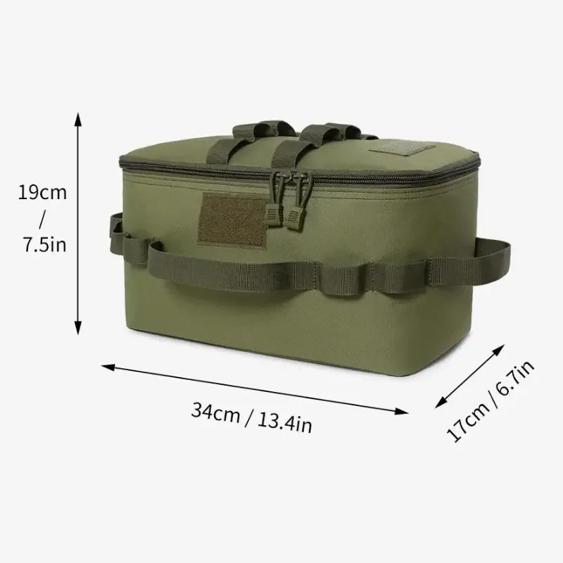 sac de rangement de grande capacité pour le camping en plein air - sac à outils pour clous de sol avec kit d'ustensiles de cuisine de pique-nique et organisateur de cartouches de gaz