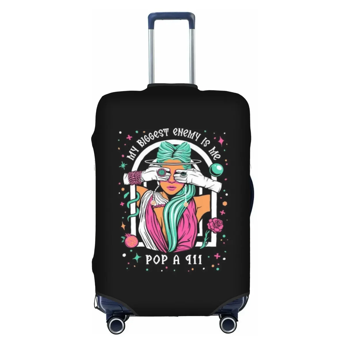 housse de valise élastique de voyage american singer l-lady g-gaga, protection pour valise adaptée aux bagages de 18 à 32 pouces