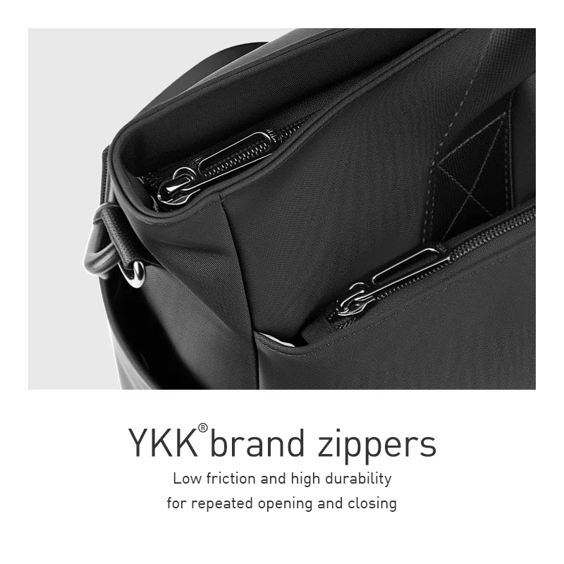 sac fourre-tout pour ordinateur portable mark ryden "smooth brief" résistant à l'eau en oxford avec deux poches latérales, sac à main professionnel avec sangle amovible