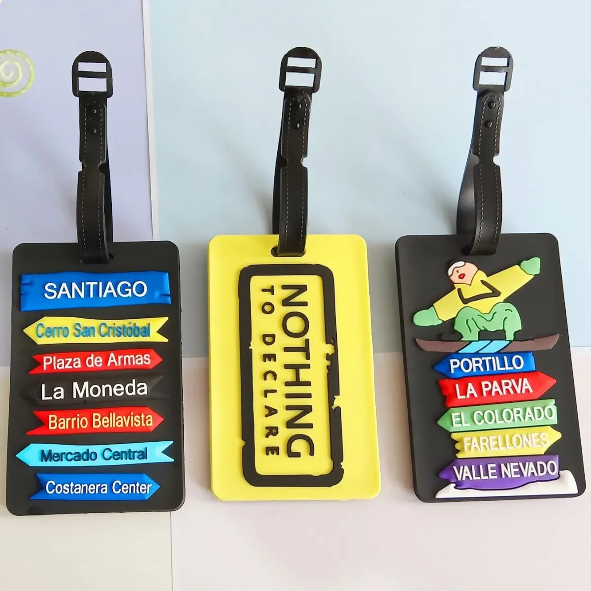 nouvelles étiquettes à bagages créatives en pvc – étiquettes d'identité pour carte d'embarquement, adresse, nom – étiquettes de valise mignonnes – accessoires de voyage