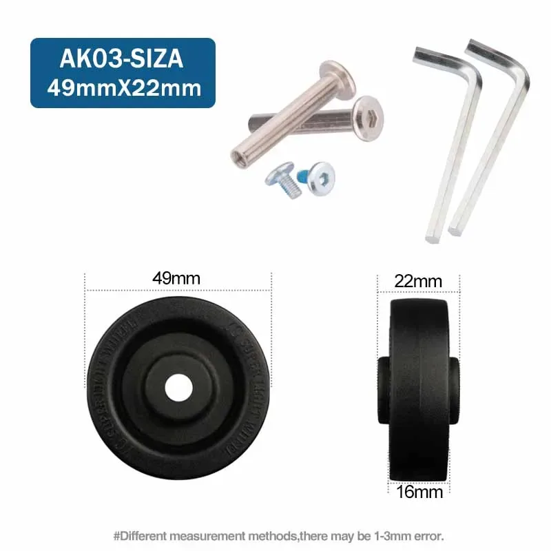 roues de remplacement universelles pour bagages de voyage, accessoires de réparation de valise, à la mode, 360 spinner