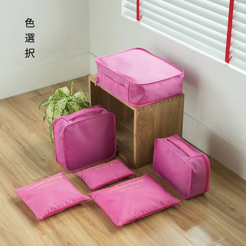 ensemble de 6 grands sacs de rangement de voyage en tissu oxford, adaptés aux sacs à dos et aux valises, sacs de rangement de voyage, sacs de rangement de bagages multifonctionnels et durables, adaptés aux emballages efficaces, accessoires de voyage essentiels, pratiques pour organiser les vêtements, les cosmétiques, les articles de toilette, etc.
