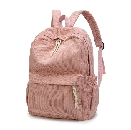 cartable personnalisé 2025 nouvelle mode velours côtelé fermeture éclair lisse nom unique personnalisé grande capacité sac à dos de voyage sac à dos de randonnée