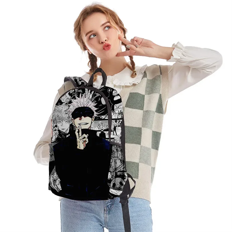 anime satoru gojo école sac à dos sac à dos pour ordinateur portable garçons filles adolescents sac d'école sac de voyage mochila sac à bandoulière