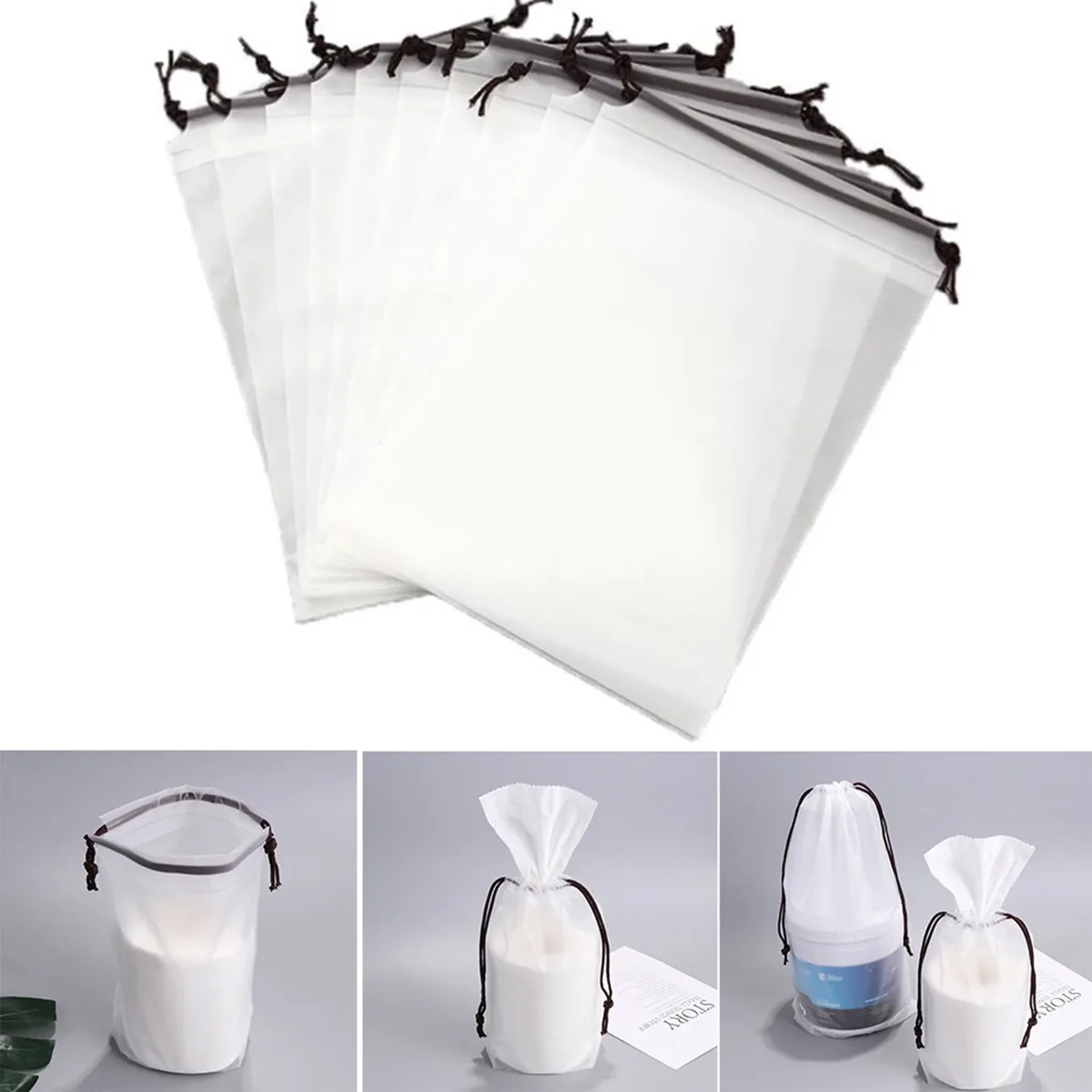 sac de rangement à cordon mat, rangement de sport pe pliable pour vêtements et chaussures, sac anti-poussière, pochette de rangement pour la maison, les voyages et le sport