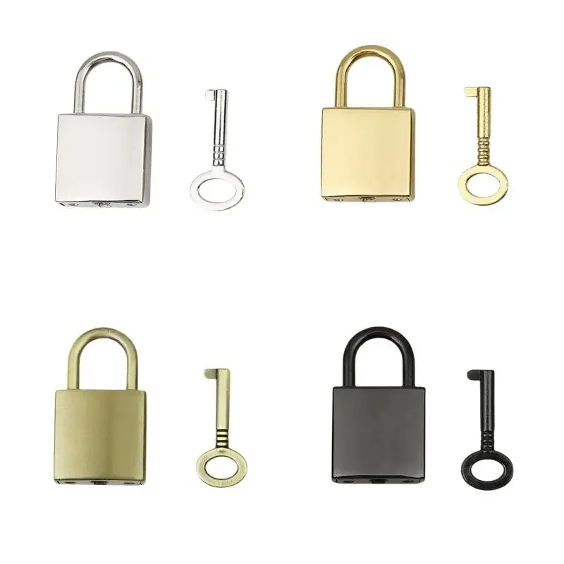 1/4 ensembles de mini cadenas métalliques avec clé pour bagages, boîtes à bijoux, boîtes de rangement, carnets, valises et sacs