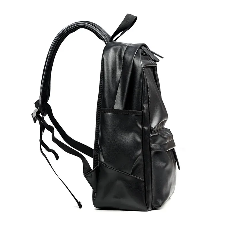 sac à dos en cuir pu pour hommes, sac de voyage étanche, décontracté, pour ordinateur portable de 14 pouces