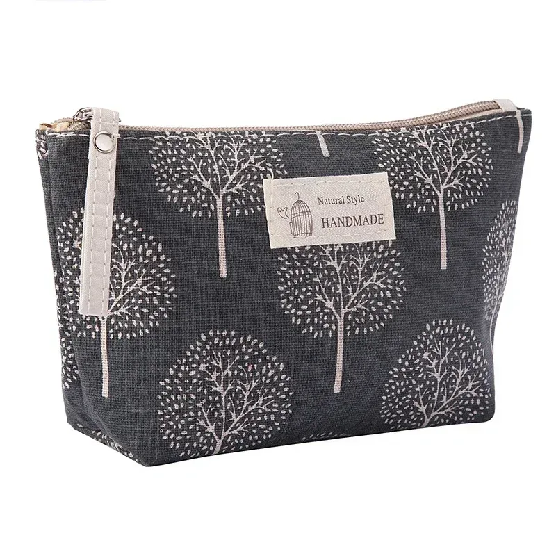 sac à cosmétiques en toile imprimée à la mode, pour le rangement du maquillage, petits sacs de maquillage de voyage, organisateur, sac de rouge à lèvres pour femmes