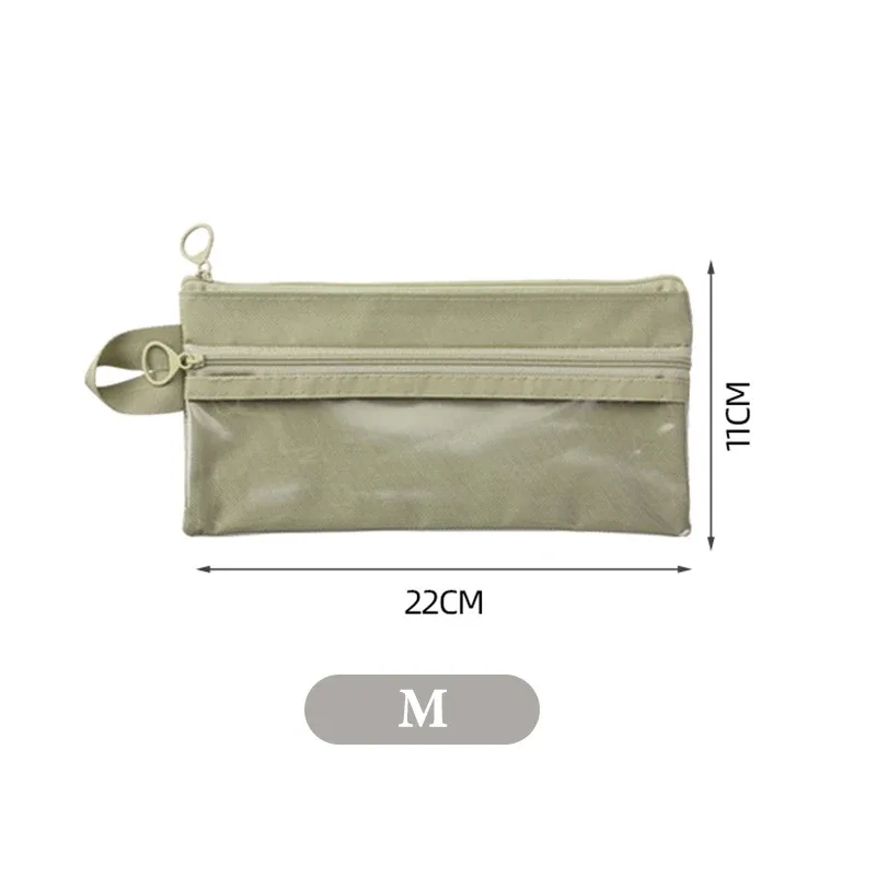 sac de rangement transparent simple, portable de voyage, étanche, double couche, pochette de toilette à fermeture éclair, câble de données, carte de bijoux, maquillage