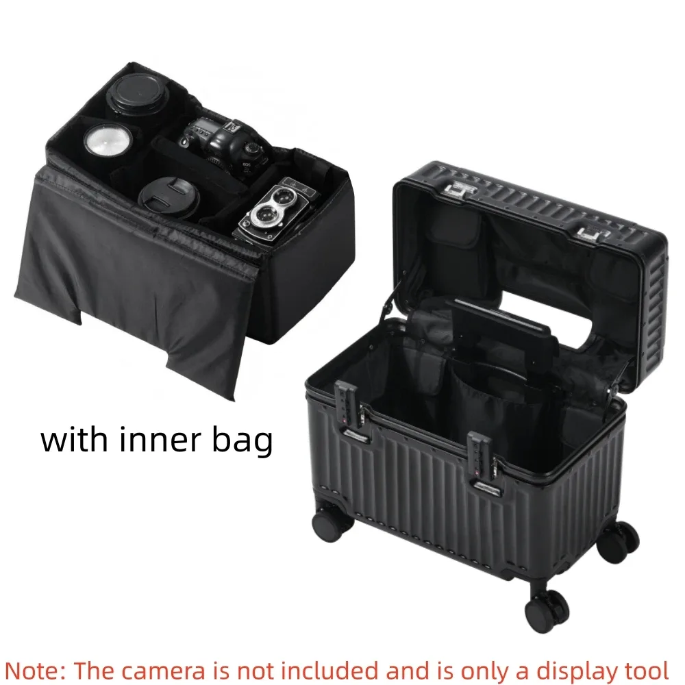 valise à ouverture par le haut 18/20 pouces, bagage à main pour voyage, valise de photographe à roulettes, coque rigide avec cadre en alliage d'aluminium, serrure tsa
