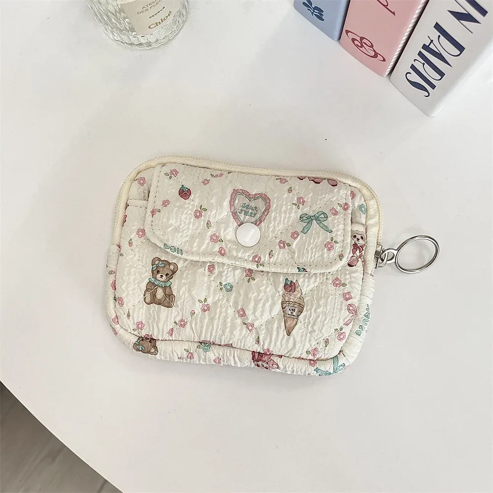 dessin animé mignon petit voyage cosmétique rouge à lèvres écouteur carte portable sac de rangement sac à main femmes cadeau pochette dans les sacs de maquillage organisateur