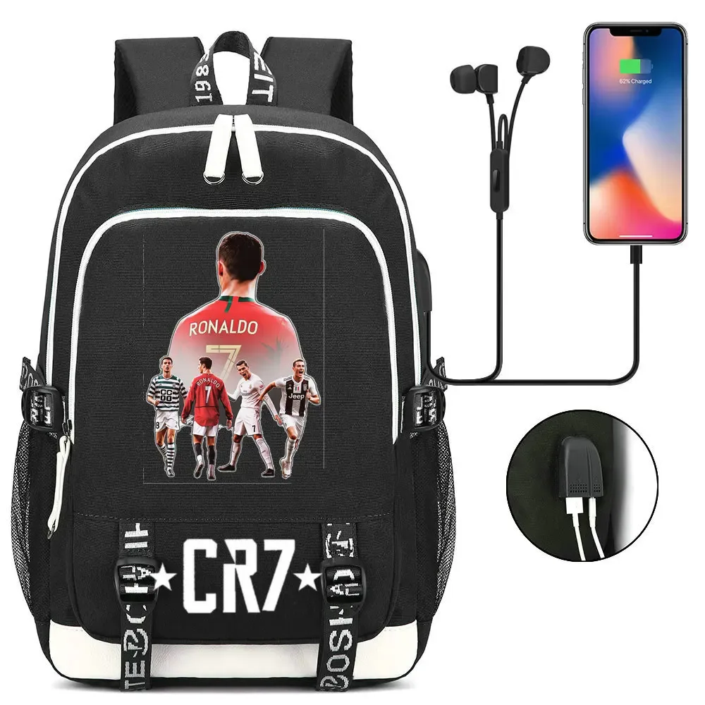 sac à dos camouflage cr7, sac d'école pour adolescents, filles, garçons, femmes, hommes, étudiants du secondaire, grand sac pour ordinateur portable, mochilas