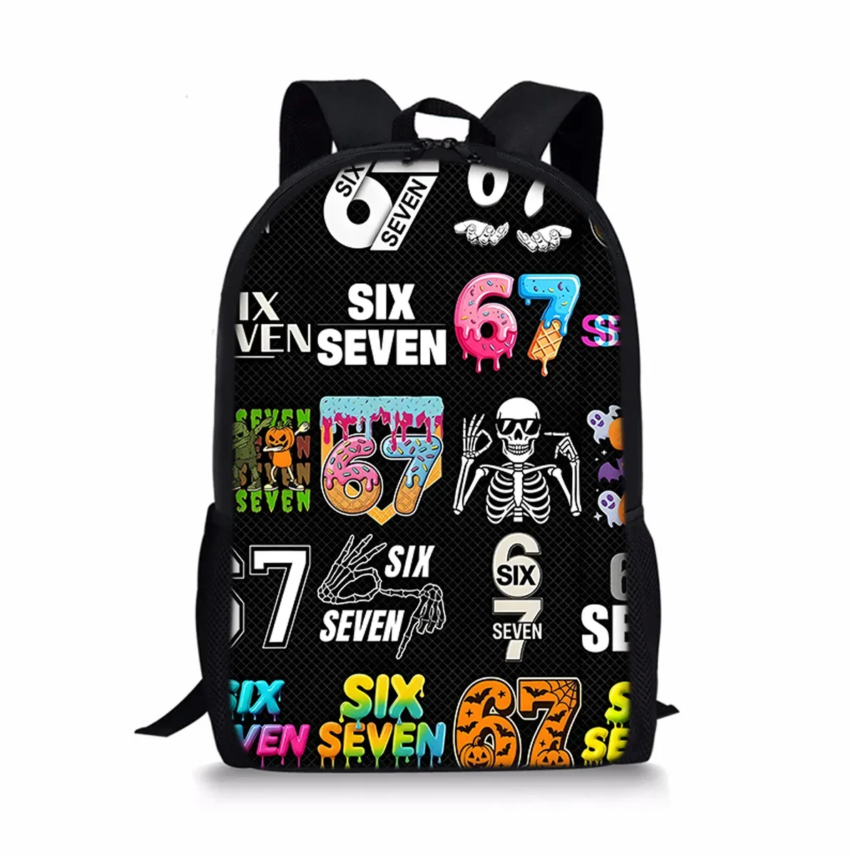 sacs à dos classiques populaires et amusants 67 six sept pour écoliers, sacs d'école imprimés en 3d, sacs à dos oxford imperméables pour garçons/filles, sacs à dos pour ordinateur portable