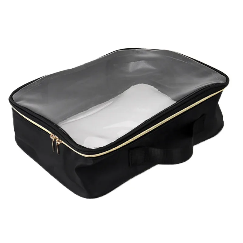 sac de lavage de voyage portable pour femmes, pochette de rangement transparente et étanche pour maquillage, organisateur de cosmétiques de grande capacité, étui de beauté pour femmes