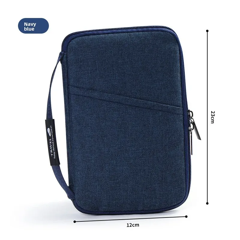 accessoires de voyage portefeuille de voyage en tissu ox porte-billets porte-passeport familial housse de protection pour passeport étui à documents zippé