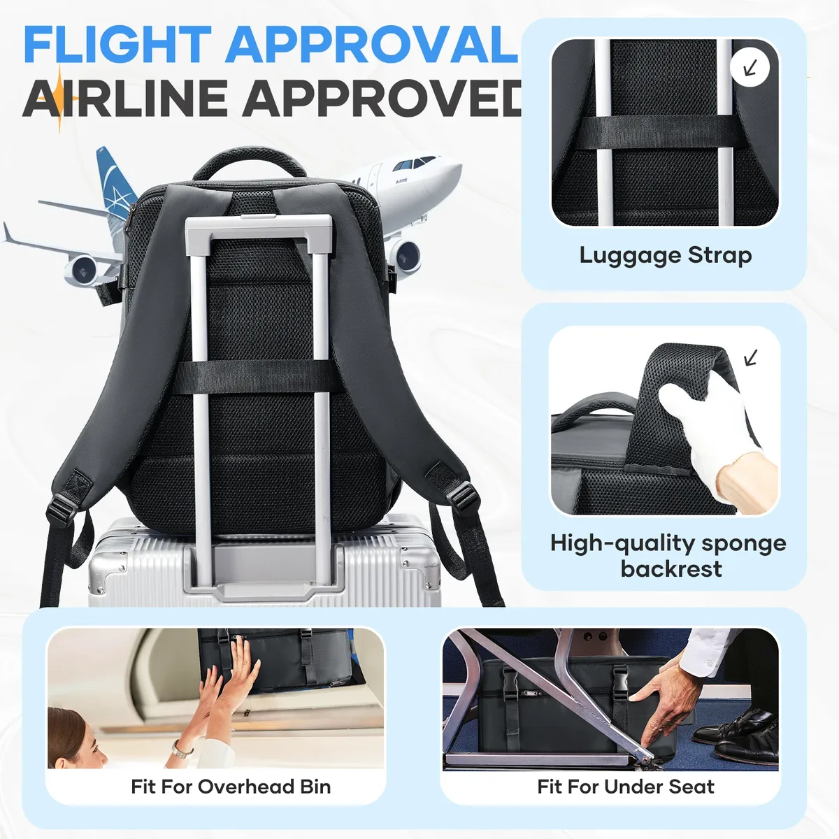 sac de cabine ryanair 40x30x20 - nouveau sac à dos de voyage easyjet, sac à dos pour bagages à main pour usage occasionnel, sac à dos pour ordinateur portable pour homme
