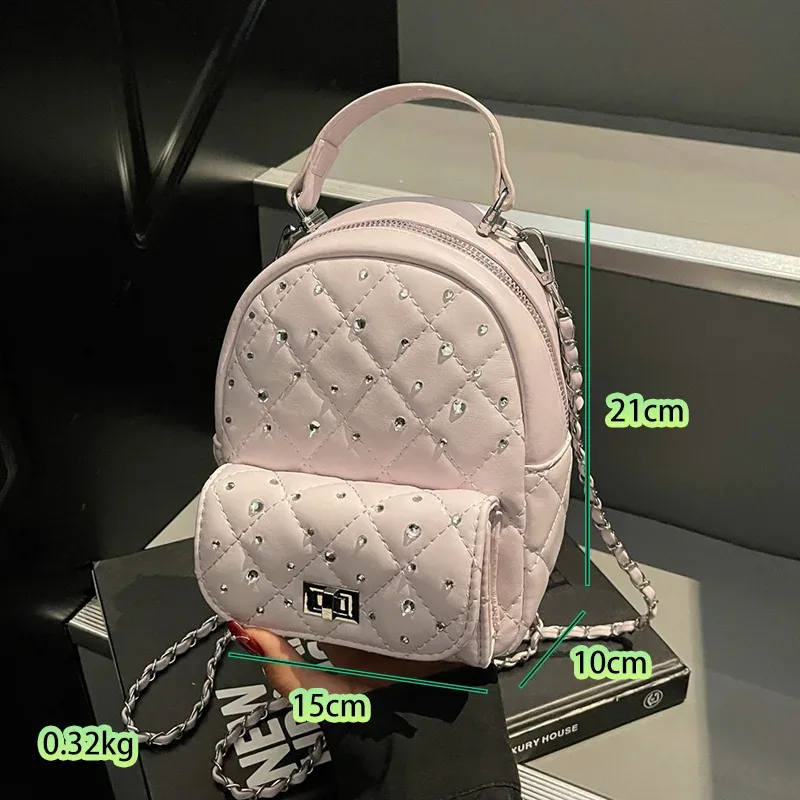 mini sac à dos en pu pour filles, carillon d'université, sac de voyage mignon, mode féminine, nouveau