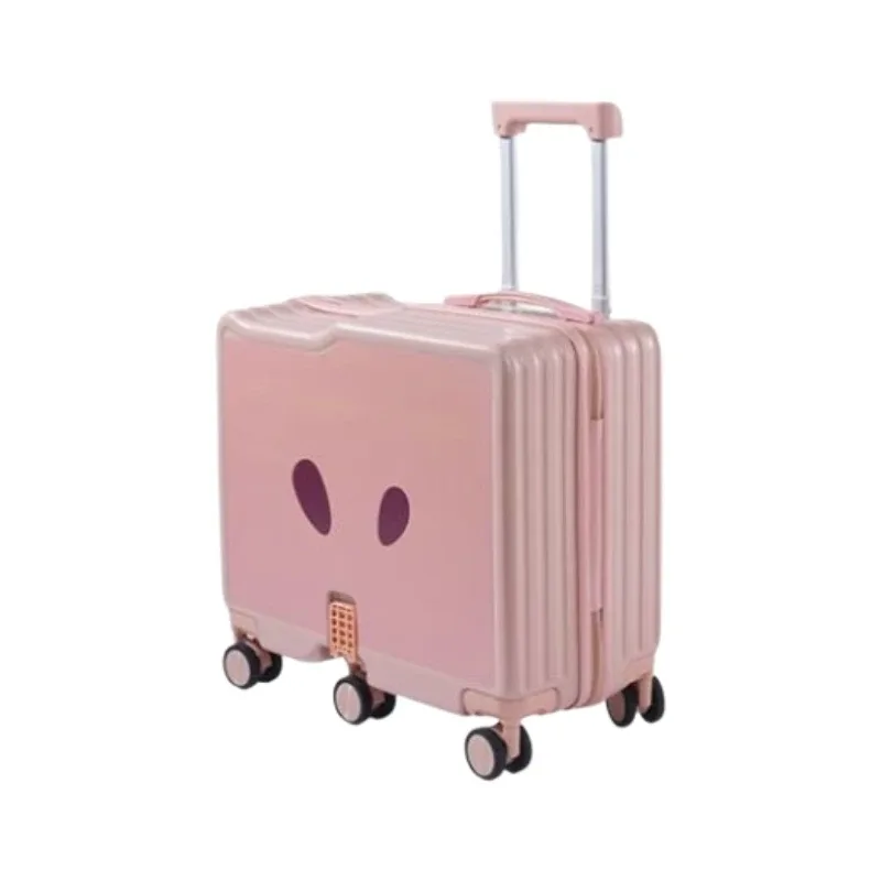 bagage pour enfants mignon, valise de 18 pouces, 20 pouces, imprimé pomme de dessin animé, avec roulettes, coffre de voyage léger avec 360 ° spinner