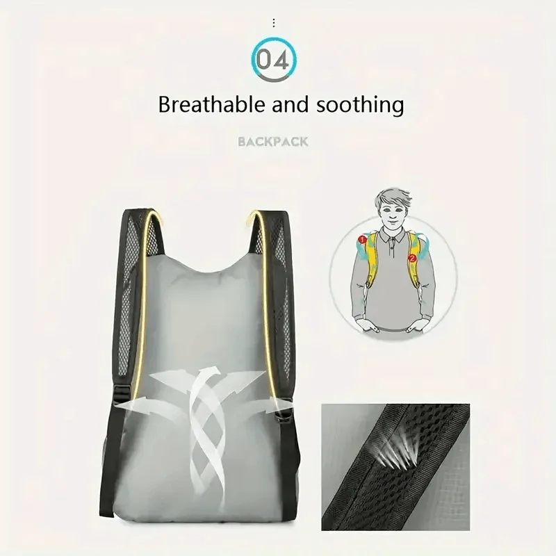 2025 nouveau sac à dos ultraléger multifonctionnel 1 paquet – pliable et portable – parfait pour les essentiels du cyclisme, de la randonnée et du voyage.