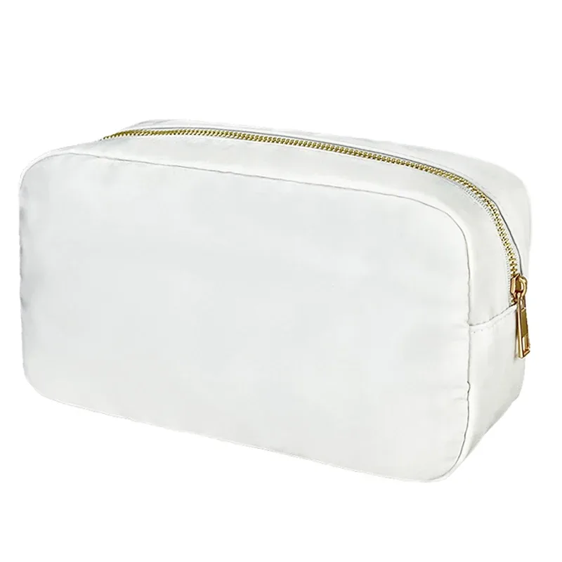 trousse de toilette en nylon personnalisée pour femme et fille, poudres cosmétique de voyage, fermeture éclair, document solide, trousse de maquillage personnalisée, diy